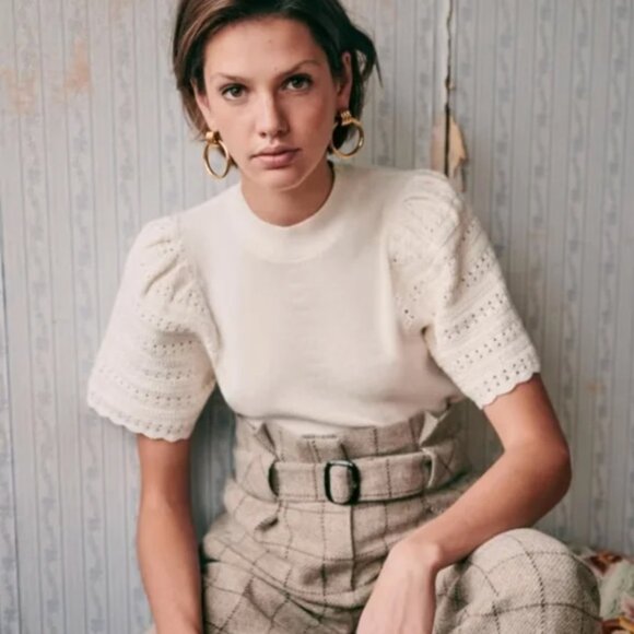Sezane Sweaters - Sezane Le Maille  "Emmie" jumper short sleeve knit sweater XS Perfect for Petite